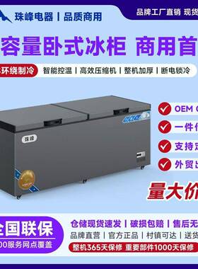 冰柜商用大容量冷柜速冻冷藏冷冻温卧式双门冷冻柜冻肉柜家用