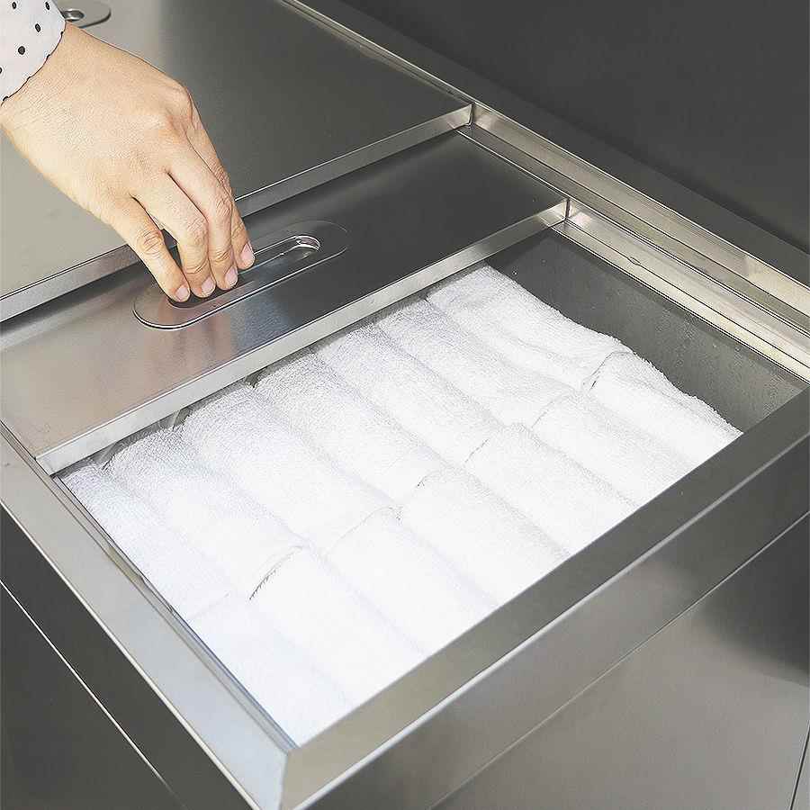 蒸汽热柜湿毛巾保温蒸车水不锈钢推商159用自动进防干烧加条码车