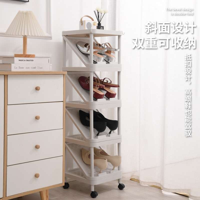 可移动鞋架双向简约鞋柜玄关多层鞋子收纳架塑料好物置物架批发