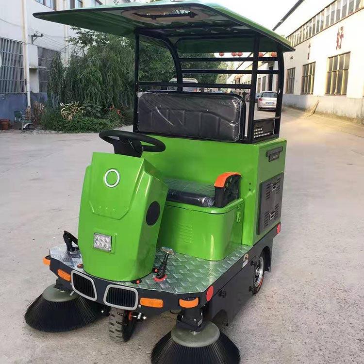 聚仁学校景区扫地机座驾扫地车封闭式扫路机机器设备