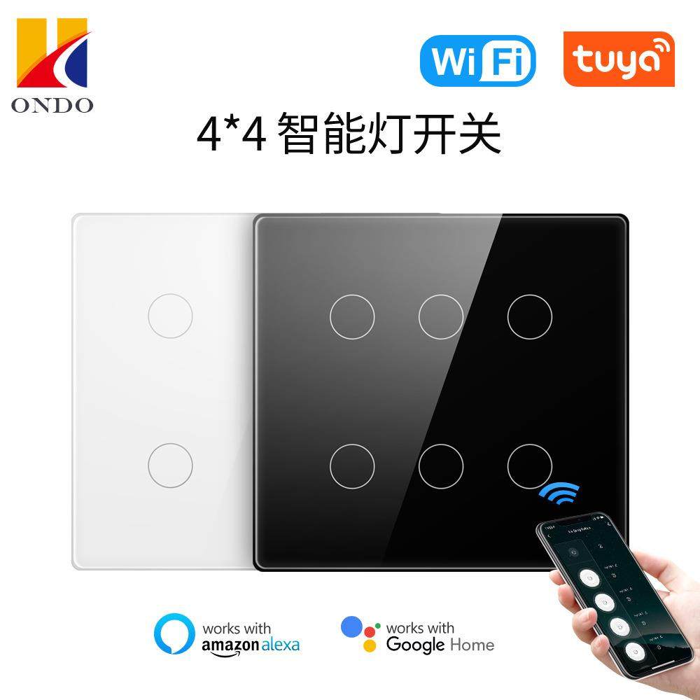 巴西规涂鸦智能WiFi开关 4/6路带RF功能Alexe语音APP远程智能开关,电子/电工,遥控开关,淘宝优惠券,粉丝福利购,淘宝优惠卷