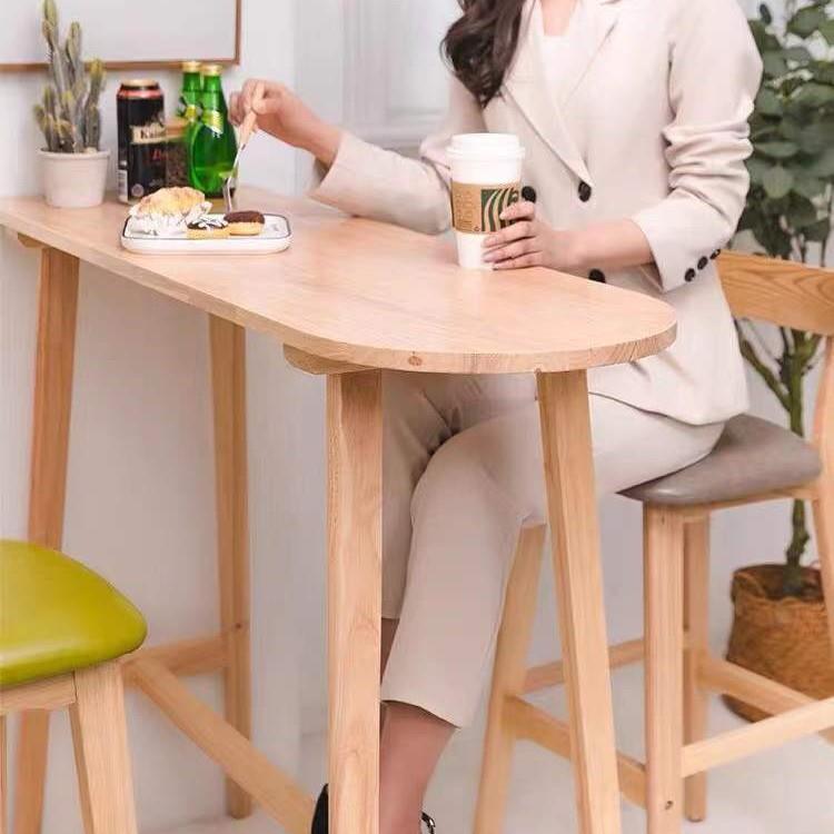 创意吧台桌实木高脚桌子简约家用吧台客厅咖啡桌小户型隔断酒吧桌