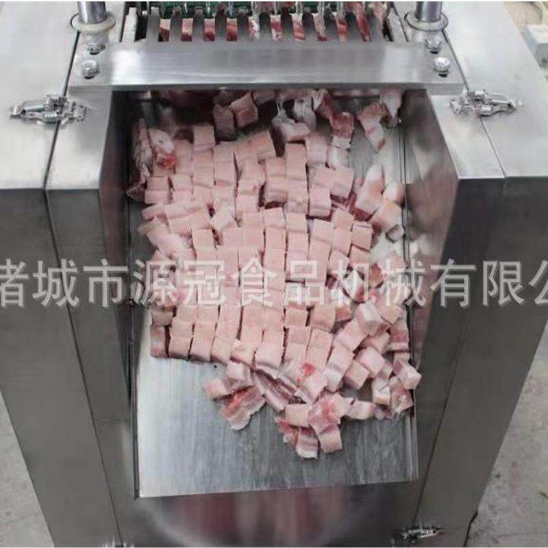 黄焖鸡块切块机鸡鸭鹅带骨肉类切块机器全自动禽类排骨切块设备