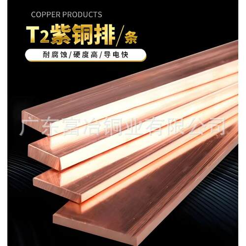 厂家直销户外接地母线导电焊接性能好8*100mmC1100紫铜排连接片