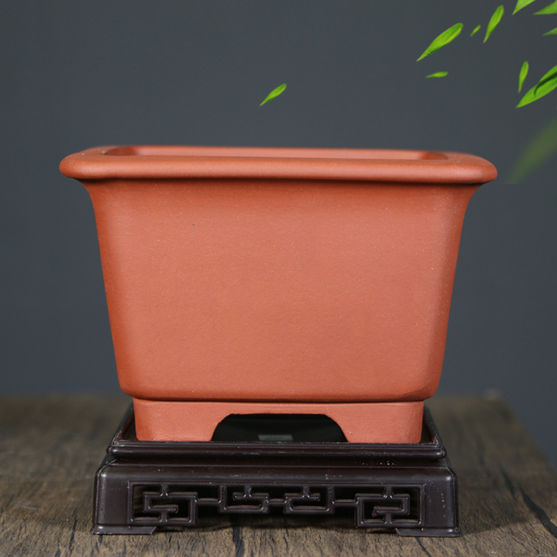 宜兴紫砂兰花盆绿萝绿植多肉简约创意个性桌面地面光板素面四方