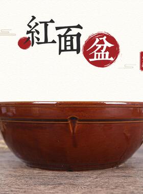 陶瓷老式大号盆子带盖和面瓦盆和面盆土陶带盖厨房盆家用活面瓷盆