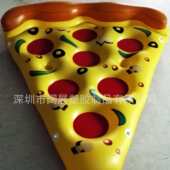 批发pvc材质充气披萨浮排 可加工生产 水上充气披萨浮床