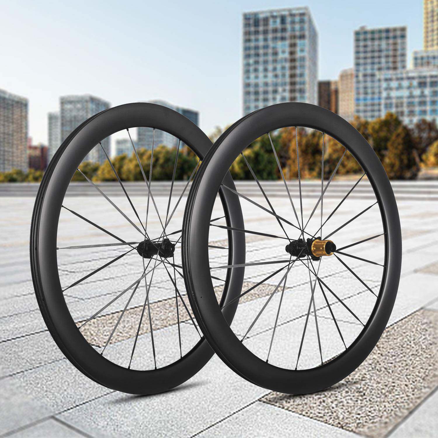 1150g碳辐条 700C 36T棘轮公路碟刹自行车碳纤维轮组38/50/60mm