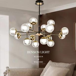 轻奢客厅吊灯简约现代大厅主灯创意卧室设计师款 球形魔豆餐厅灯具