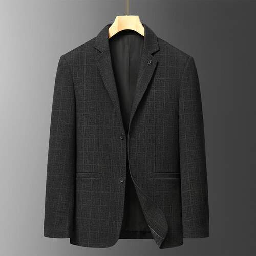 秋季新款西装外套服男士身修单件上衣中年时66508-PP尚休闲西爸爸