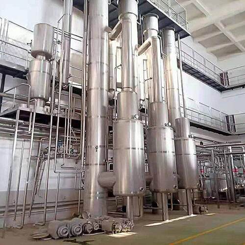 二手大型三效降膜式蒸发器牛奶 废水低温结晶蒸发器压浓缩蒸发