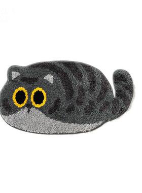 Crissrex Store 宅宅宅 团团猫地毯卧室进门脚垫浴室吸水防滑地垫