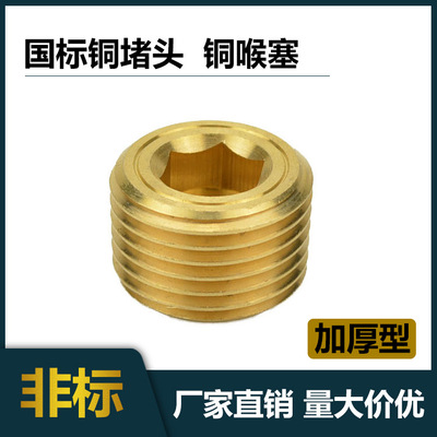 HASCODME定制黄铜堵头螺纹管接头