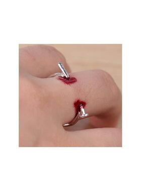 Halloween nail open ring万圣节饰品