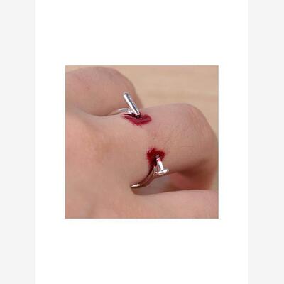 Halloween nail open ring万圣节饰品