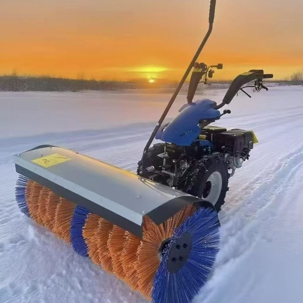 柴油机扫雪刷多功能手推式小型抛雪机物业道路高效扫雪