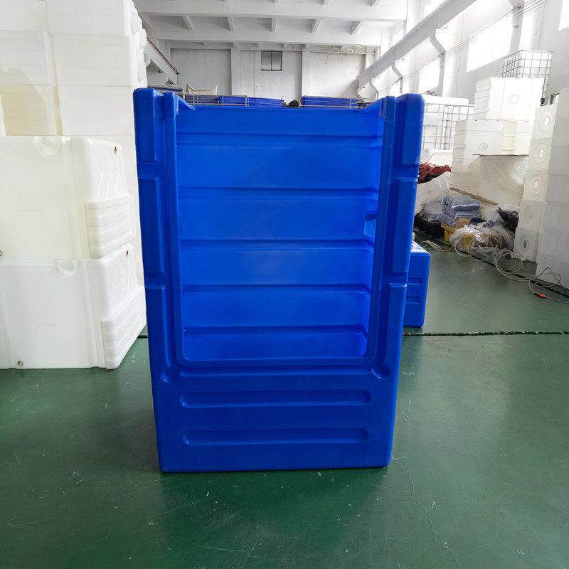 华社端布草笼洗涤布草框车静音1000L 仓储笼滚塑异形加工