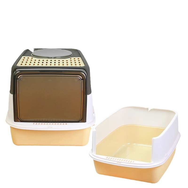 猫砂盆全封闭式幼猫猫咪用品顶入式超大号猫厕所防带砂隔臭小屎盆