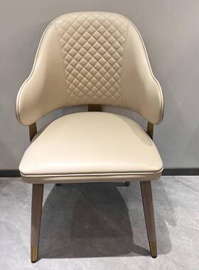 意式轻奢时尚餐椅客厅计酒店家公木办公艺设实框架x2323术软包休