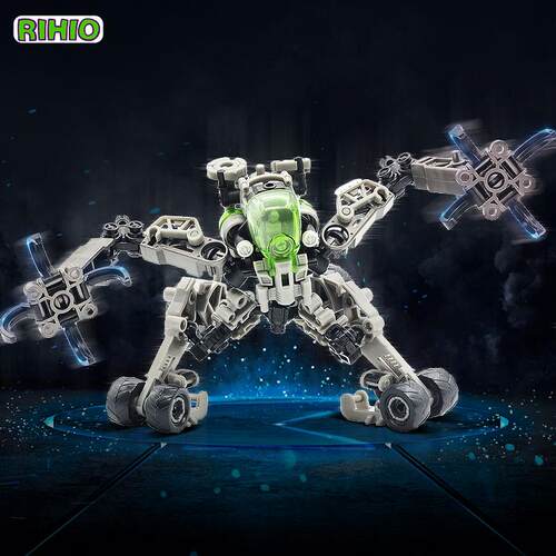 RIHIO无限深远系列1:60国产模型拼装MM008狐猴号采集者变形玩具车