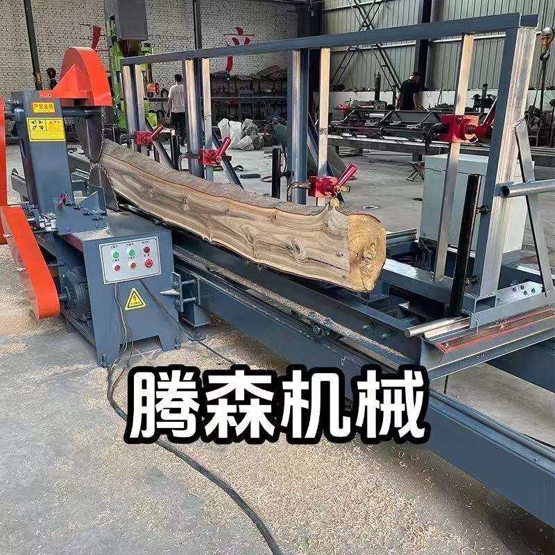 大型圆木推台锯全自动半自动推台锯 简易多片锯 木工机床加工配件