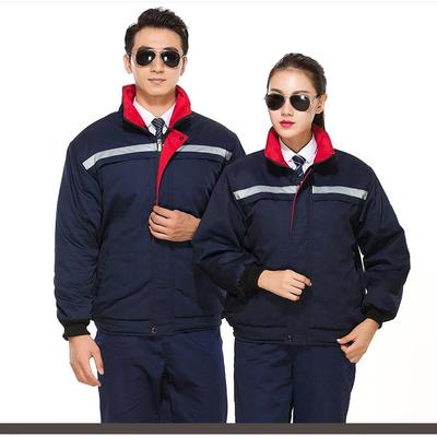 高档工作服棉衣车修男加厚耐磨防寒棉劳保工装制袄服反光定制汽电