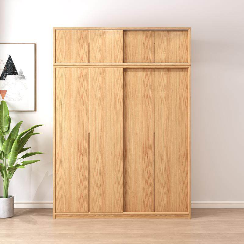 实木见详情橡木家推拉门门衣柜用卧室户小型移门柜主卧趟衣橱厂家