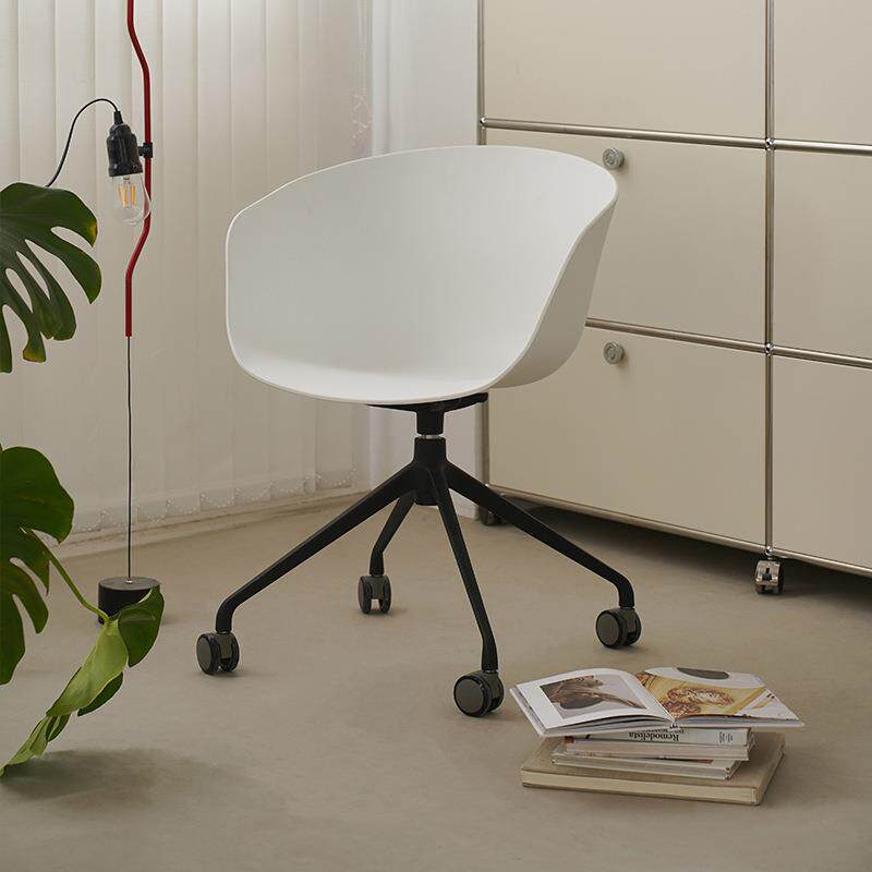 北欧办公室职员简约久坐舒适电脑椅可升降旋转带滚轮靠背书房椅子