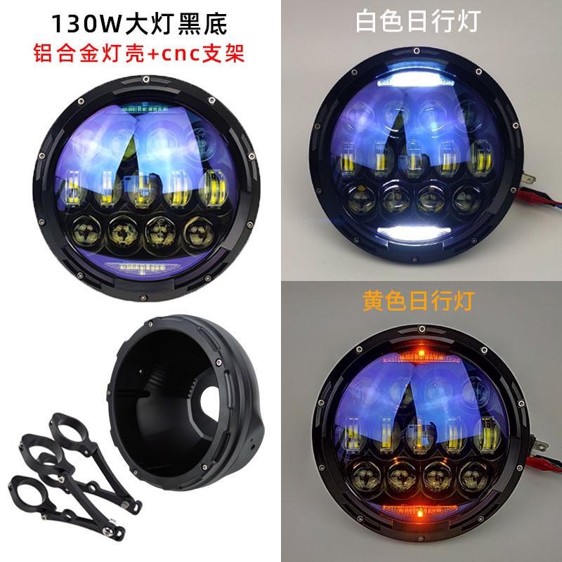 适用于本田CB400F大灯改装复古LED圆灯天使眼总成摩托车无损配件