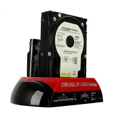 Dual All In 1 Hd/HDD Dock/Docking Station Hard Disk/Drive Hd