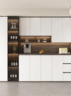 现NFM代简边柜梯高柜一体储物柜餐靠墙客厅轻奢家用阶式展示约收