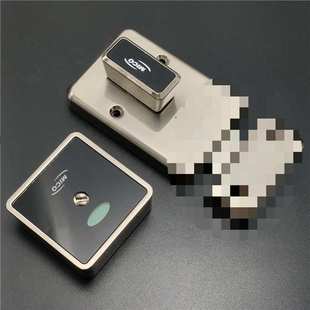 公共厕所卫生间隔断五金配件加厚款 带拉手指示锁红绿门锁有人无人