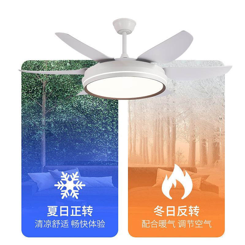 现代简约风扇灯吊扇灯北欧简约儿童房吊灯风扇一体灯原木电风扇灯