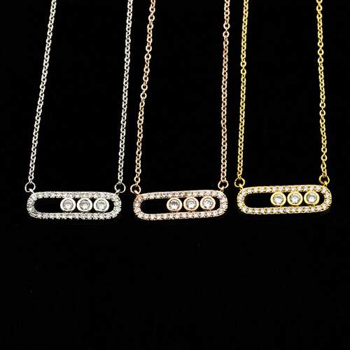 Arab Style Crystal Bead Pendant Necklace For Women Dainty We