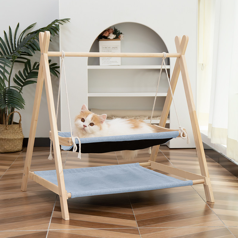 宠物猫吊床猫咪双层床四季通用木质猫窝千吊篮悬挂式猫窝可拆洗,宠物/宠物食品及用品,猫窝/屋/帐篷/沙发,淘宝优惠券,粉丝福利购,淘宝优惠卷