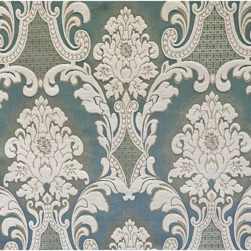 ，欧式面料高档抱布精品尼尔提花窗法式沙发帘布装饰布雪布枕美式