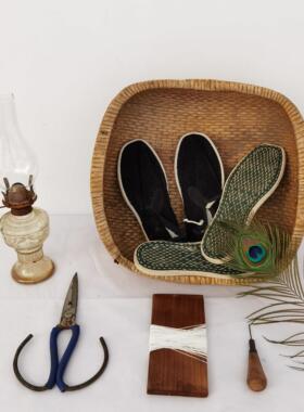 采购产品旧物品，针线活，簸箕，鞋底，工具，民间手工旧布鞋，文