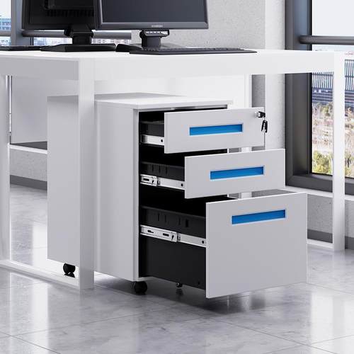 下活动柜小柜子带锁地储物小子柜办ZSO公室收纳柜落收纳柜活动桌