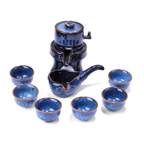 正品石磨夫懒人茶泡茶器半全自泡动茶具套装陶瓷家用功茶壶壶单壶