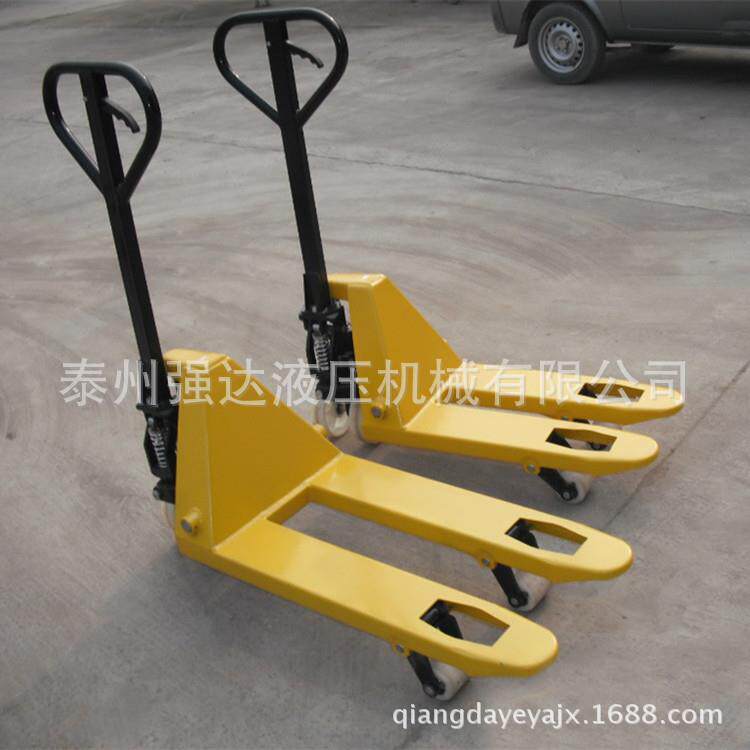 可做加长加宽 超短窄手动液压叉车搬运车 地牛