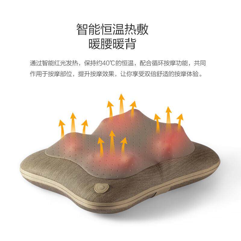 新款直销佳佰按摩器腰部按摩仪家用全身背部肩颈按摩枕护腰颈腰椎