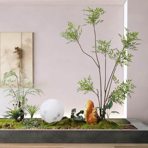 绿植造景组物套装仿代真植现简约办24102317公合室公司展厅仿真植