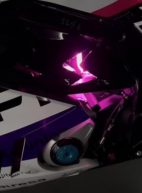 适用春风675sr心脏灯675SR蓝色底盘发动机氛围灯改装摩托车灯配件