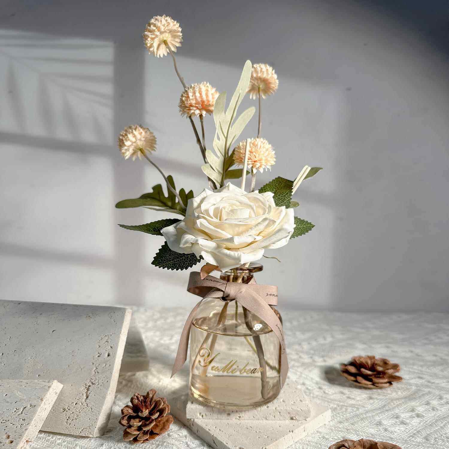 高档北干花香薰摆件家用室内持留香房间卫生间客高厅久卧室欧颜值