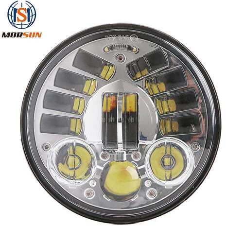 厂家直销适用哈雷5.75寸led大灯重力感应远近光一体led改装前照灯