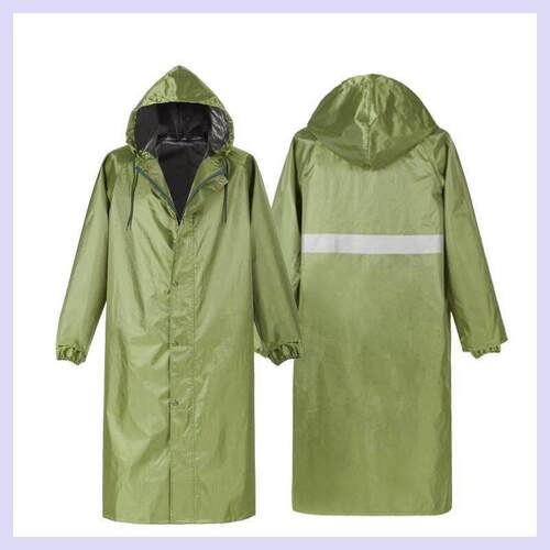 Men Women Raincoat Outdoor Rainwear EVA Cloth Hoodie Long Ra