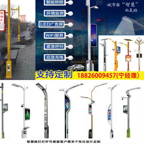 智慧路灯景观灯方形中式公园风景区不锈钢造型小区别墅中国庭院灯