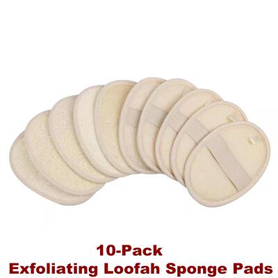 Exfoliating Loofah Sponge Pads Body Scrubbers for Shower