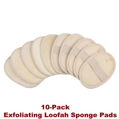 Exfoliating Loofah Sponge Pads Body Scrubbers for Shower