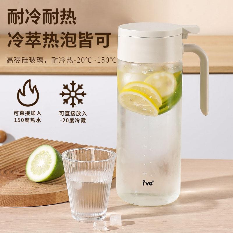 防尘冷水壶大容量冷水壶储水冷泡壶泡茶壶家用水杯耐高温加热玻璃